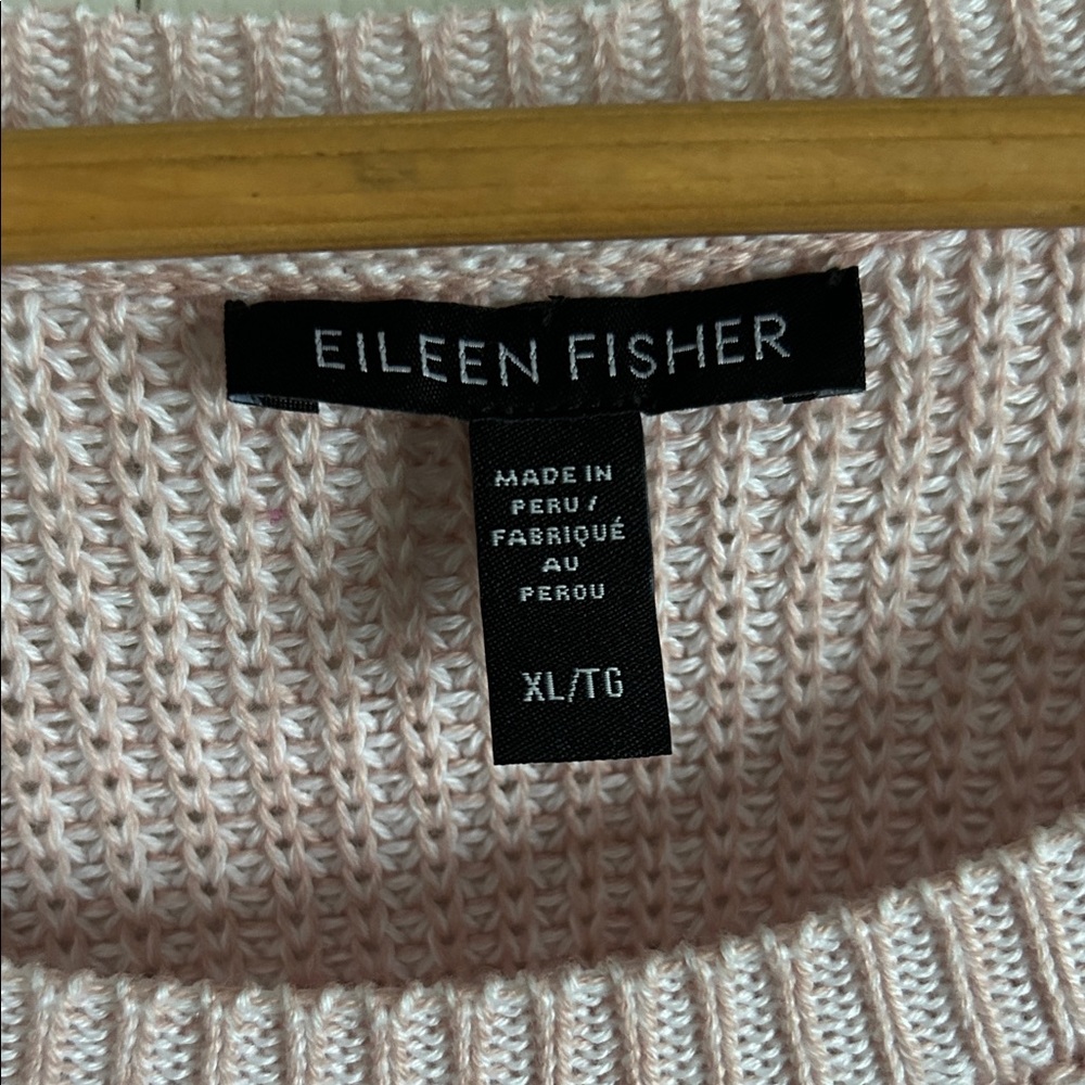 Eileen Fisher Light Pink Knit Pullover - Picture 2 of 6